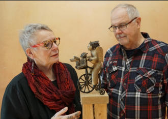Jeannette und René Lerch, Bronzeobjekt